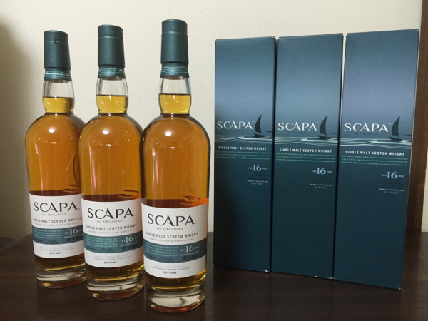 終売 スキャパ SCAPA 16年 シングルモルト 700ml 箱付 3本セット