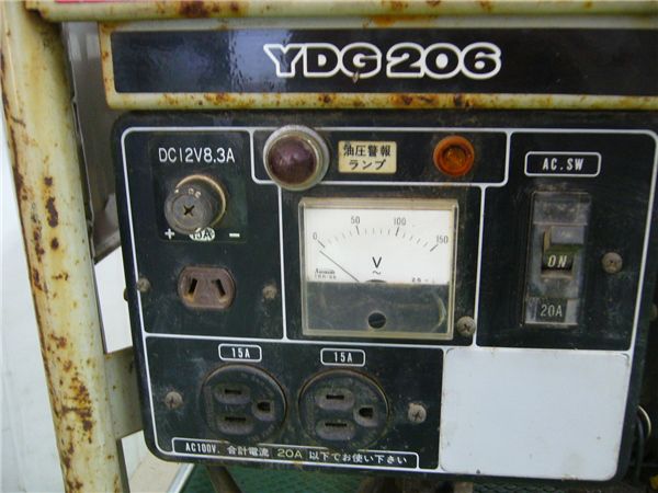 YANMAR/ヤンマー ディーゼル発電機 YDG 206 単相 100V 60Hz(発電機 