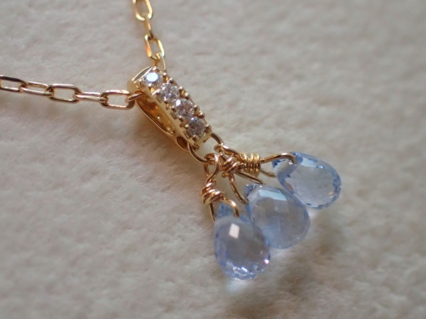 ベルシオラ K18 サファイヤ ネックレス BELLESIORA ブリオレット