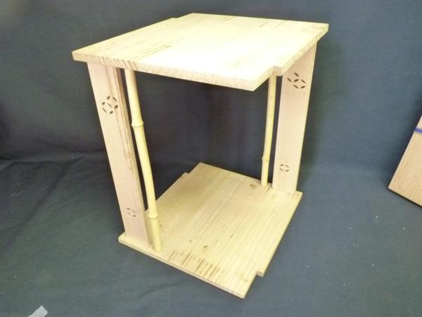 ◇【茶道具 淡々斎好写 尚歌棚 平安 浄白指物師 共箱】賞歌棚(木工、竹 