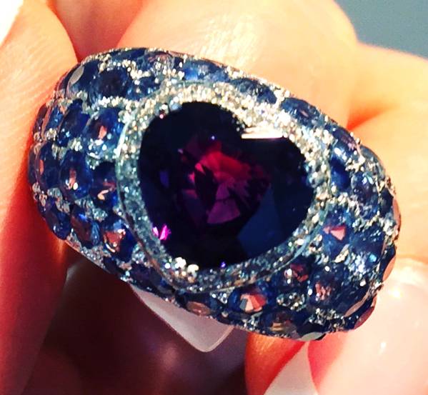 《RARE》K18WG サファイヤ ダイヤ リング 3.05/6.28/0.14