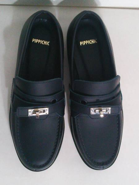 新品 ピッピシック バックルローファー 23.5 ネイビー / 0209
