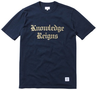 13SS Supreme Knowledge Reigns Tee S ヘビーオンス Tシャツ 紺