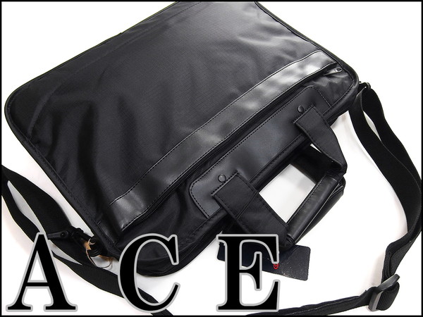 新品 ACE エース PC収納ケース付きブリーフバッグ黒★K7827