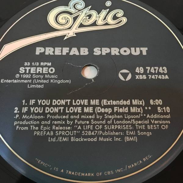 12インチ Prefab Sprout - If You Don't Love Me Extended Mix