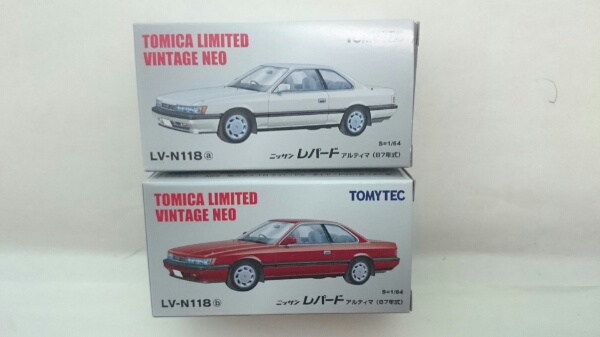 LV-N 118 日産レパード 赤白 2台