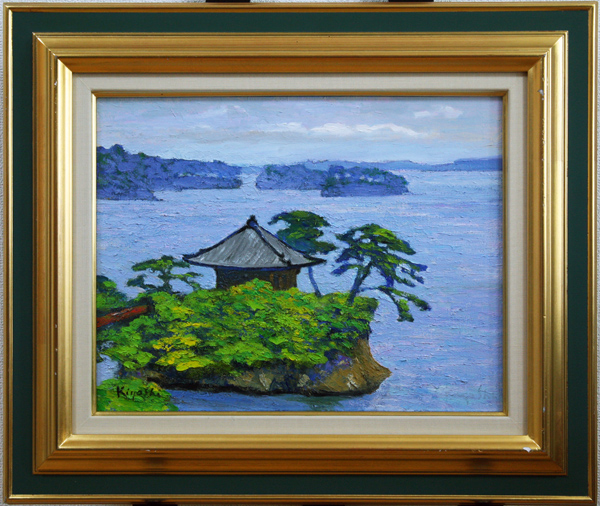 絵画油彩8号裸婦美人画人山本英二，センチメンタルな夜1点物 額は