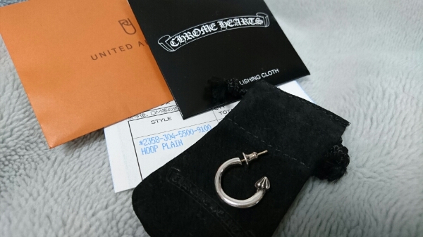 ☆Chrome Hearts クロムハーツ プレーン フープ ピアス 原本付