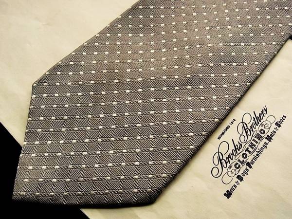 ☆*:.*:【良品】№Y3004ブルックスブラザーズの刺繍ネクタイ Brooks ブレザー ミラクルクリンプウール flannel MARKERS in