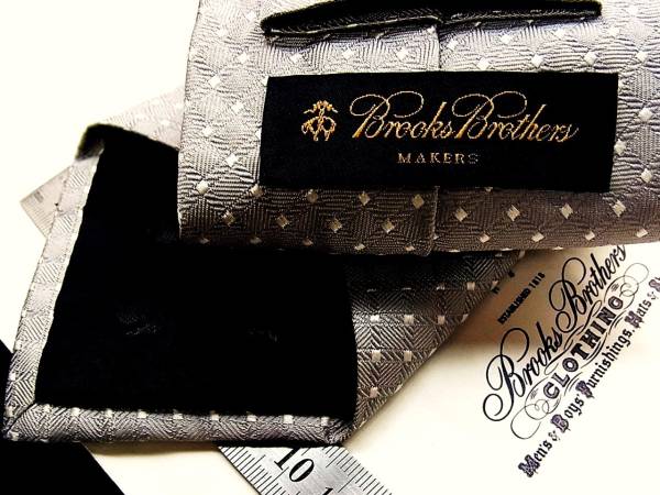 ☆*:.*:【良品】№Y3004ブルックスブラザーズの刺繍ネクタイ Brooks ブレザー ミラクルクリンプウール flannel MARKERS in