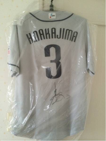 元西武ライオンズ 中島裕之 ダブル直筆サインNPB刺繍入り