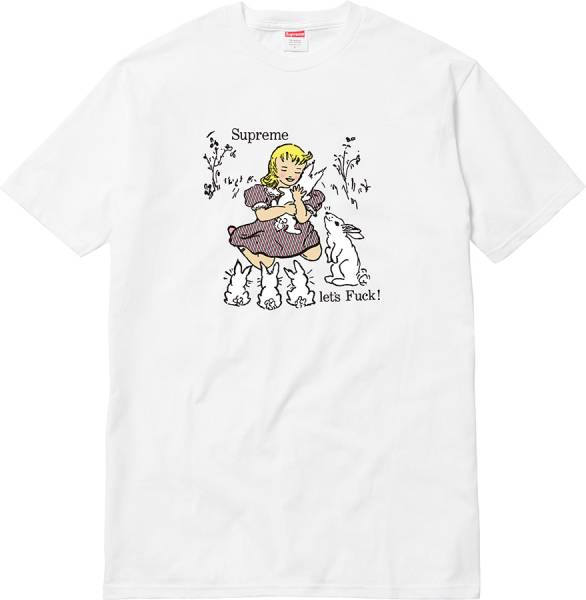 Supreme 2016 AW Let's Fuck Tee S White 白 Tシャツ
