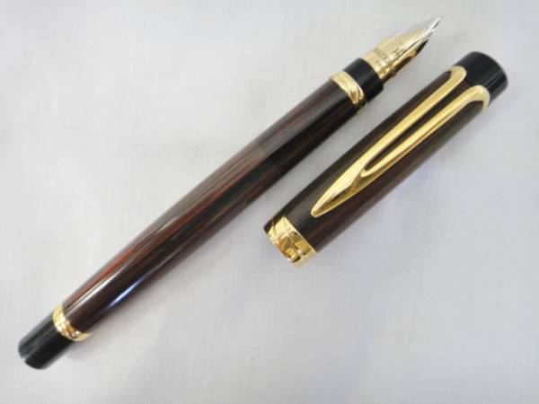 WATERMAN 万年筆 18K フランス製 ヴィンテージ ゴールドカラー 古万年筆 ウォーターマン フランス 18金ペン先 未手入 ヤケ難有