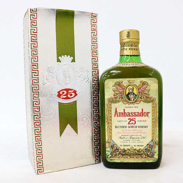 ★古酒1円～ 箱付/アンバサダー 25年 スコッチ T6E1583