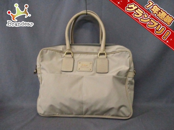 フルラ ビジネスバッグ ベージュ ナイロン×レザー FURLA ふ ブランド別