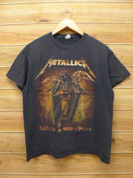 M★古着ロックバンドTシャツメタリカ黒中古メンズ