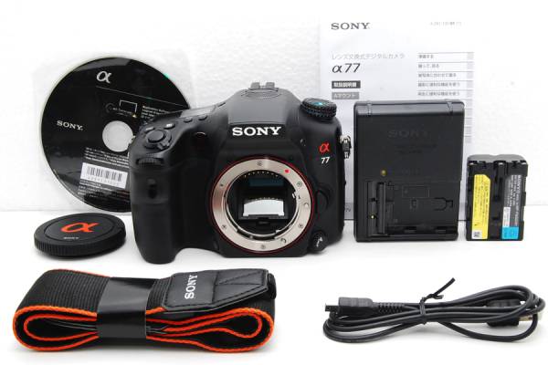 新品級★ソニー SONY α77 ボディ SLT-A77★付属品充実★#1850