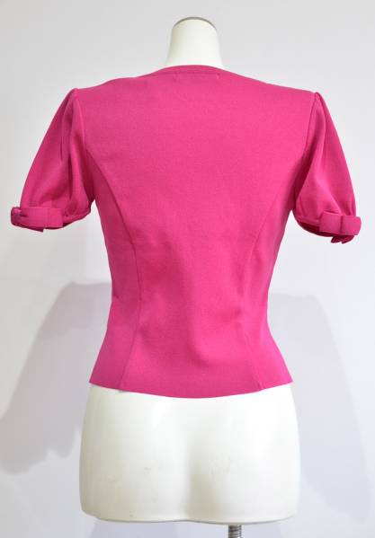 Rene ルネ 袖リボン ジップカーディガン Y-18606B