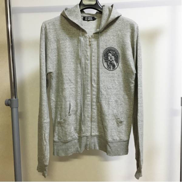 美品 ヒステリックグラマー ガールプリントパーカーグレー S