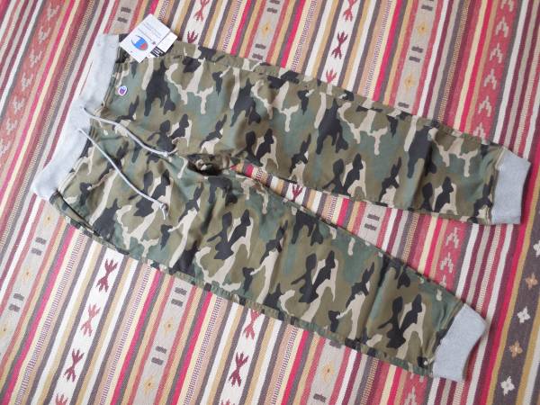 新品 チャンピオン スウェット系 長パンツ 男性Ｌ 迷彩カモフラ