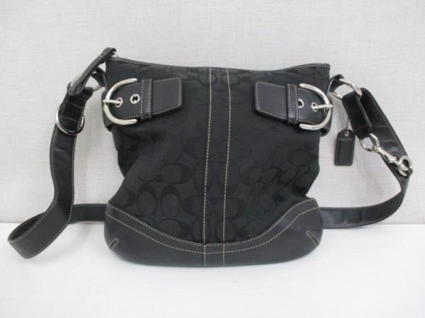 COACH コーチ ショルダーバッグ シグネチャー ブラック 3574