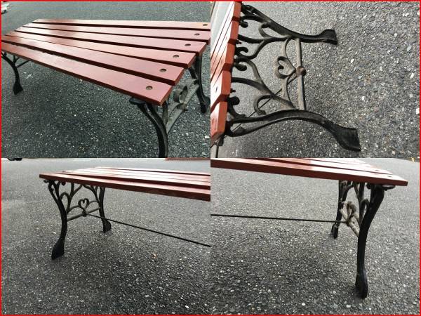 P3501★ガーデン　ベンチ★木製★122ｃｍ×40ｃｍ