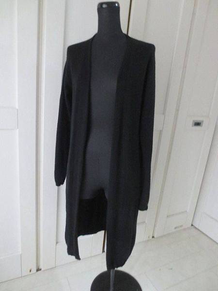 ◆セオリーリュクス　黒　ロングニットカーデイガン　３８　◆