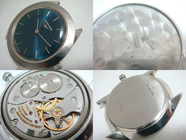 ジャンク 不動 ロンジン ブルー文字盤 手巻き メンズ