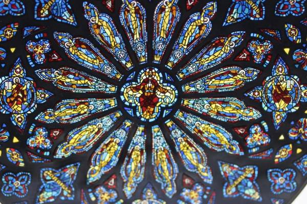 セントジョーンズ大聖堂 ローズ ステンドグラス。