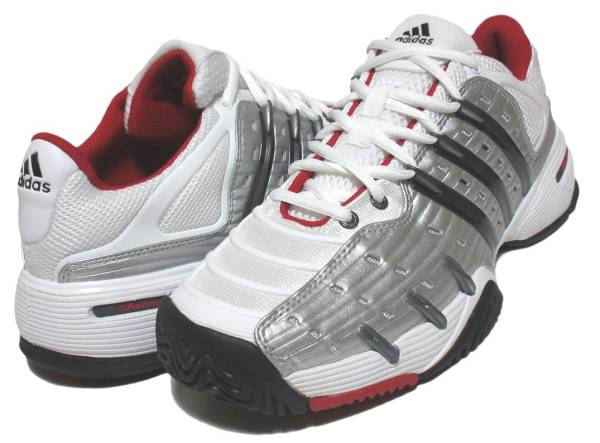 アディダス　バリケード　赤　26.5㎝ adidas Barricade V 白/銀/赤 26.5cm アディダス バリケード5