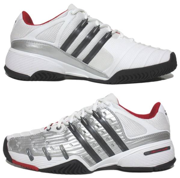 adidas Barricade V 白/銀/赤 26.5cm アディダス バリケード5