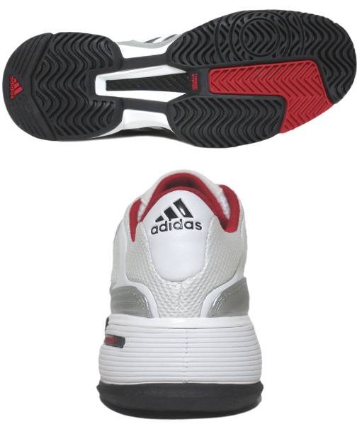 adidas Barricade V 白/銀/赤 26.5cm アディダス バリケード5