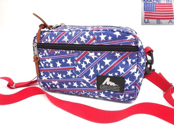 ○USA製 グレゴリー ショルダーバッグ M アメリカンフラッグ j09