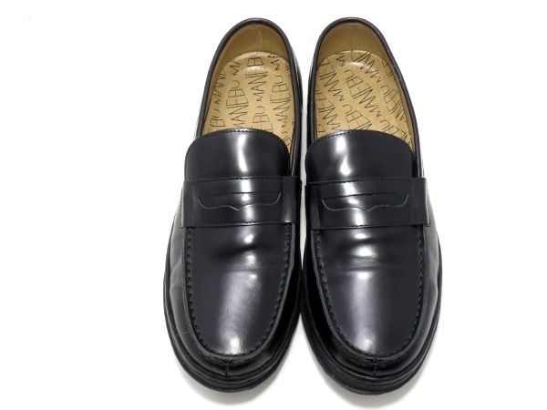 美品 MANEBU マネブ BCN ペニーローファー 黒 42(26.5cm) MANEBU