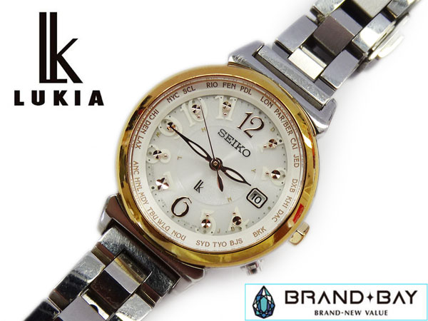 セイコー 時計 ルキア 1B25-0AA0 レディース ソーラー 1円～