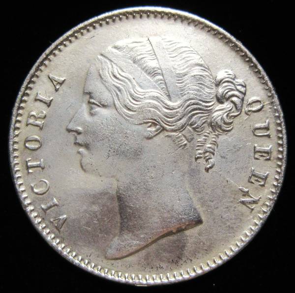 イギリス東インド会社 1ルピー銀貨 1840年 30.58mm 11.58g
