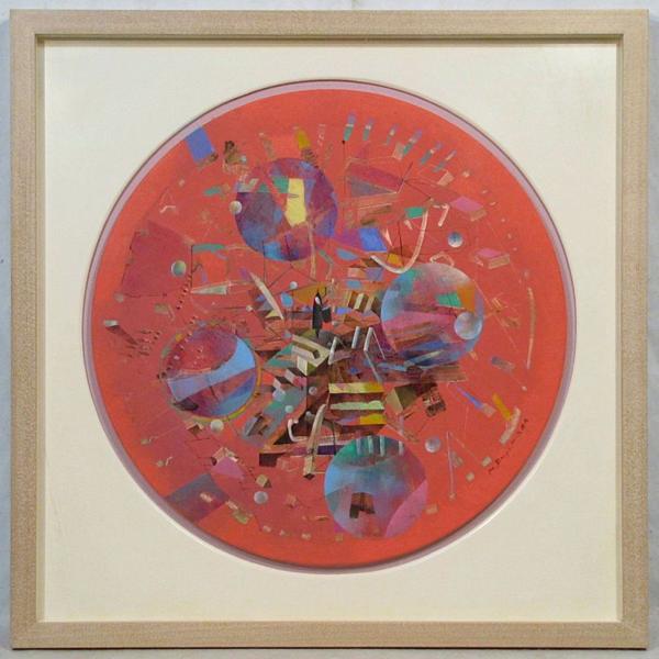 藤原護　「ビート」　額装１０号　大丸藤原護作品展図録掲載作品