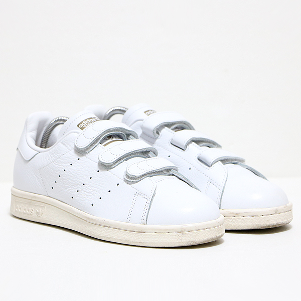 美品adidasアディダス スタンスミスCF TFベルクロ22.5cm白AQ5358
