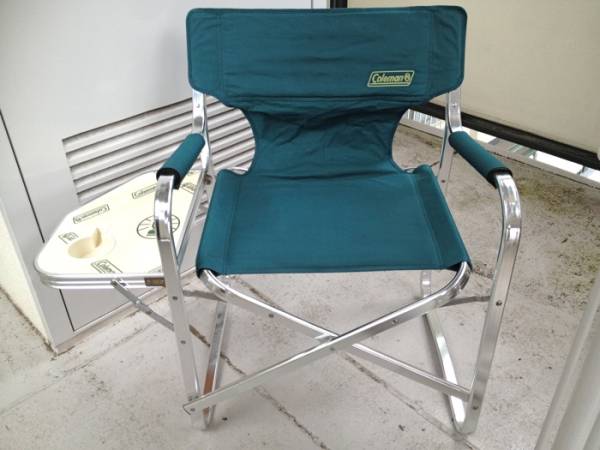 ◆コールマン サイドテーブル＆ドリンクホルダー付 チェア 椅子
