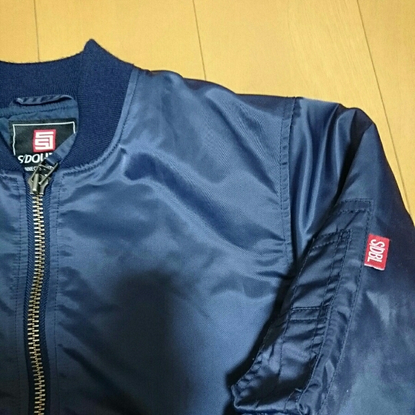 美品】BEAMS別注 S/double エスダブMA-1 ネイビー M