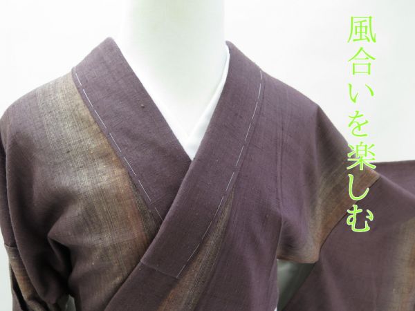 着物の桜 風合い豊かな“素朴を紡ぐ絣の愛着”結城紬 ｋ-343