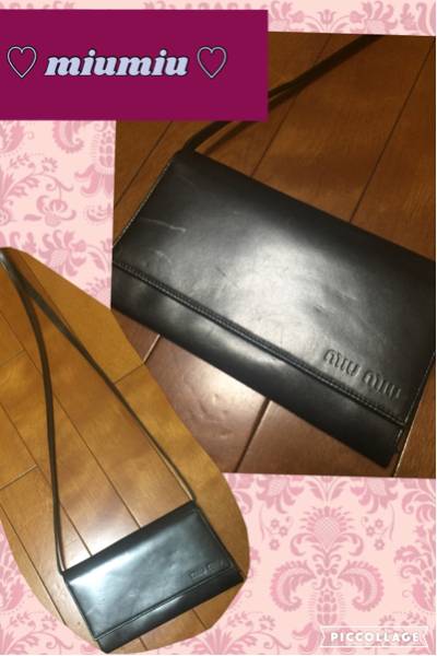 ☆miumiu☆ 本革ミニバッグ～斜めがけ&クラッチ☆携帯入れポーチ