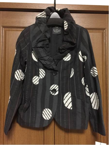 新品 Le-Fluyアコーレ ジャケットストライプドットがら