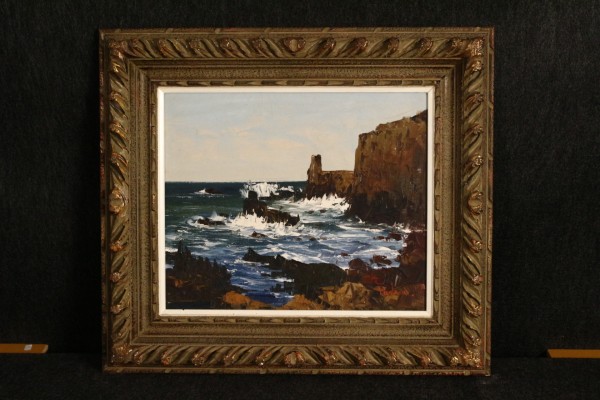 美術品 作者不明 サイン有 油絵 風景画 額装 収集家買取 7859 I 無名
