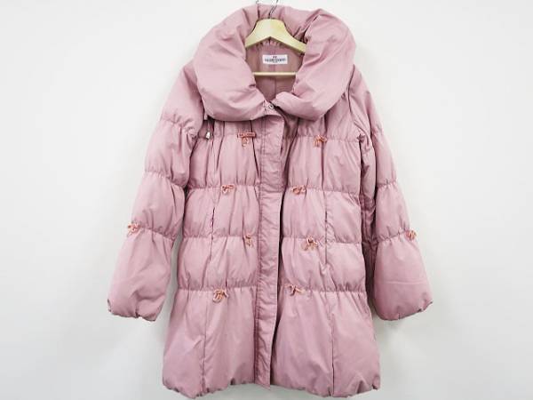ギャラリービスコンティ☆ロングダウンジャケット ピンクfu1611a