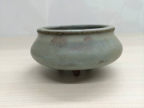 宋 鈞窯青釉三足香炉 アンティーク、コレクション 中国、朝鮮半島