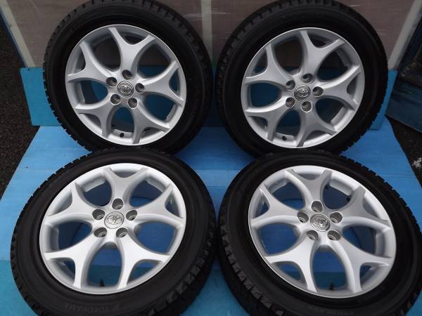 即決送無 エスティマ 純正 17インチ ヨコハマ 215/55R17 バリ山 裏面も