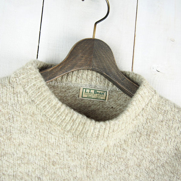 USA製エルエルビーンL.L.BEEN*シンプル*長袖無地ウールセーター