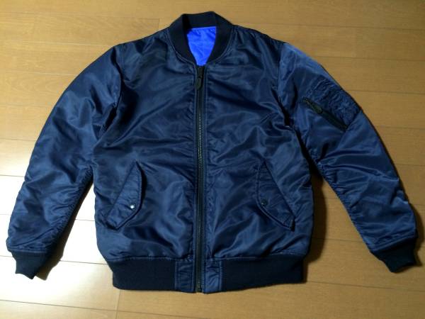 美品 AVIREX MA-1 フライトジャケット ネイビー XL 貴重サイズ