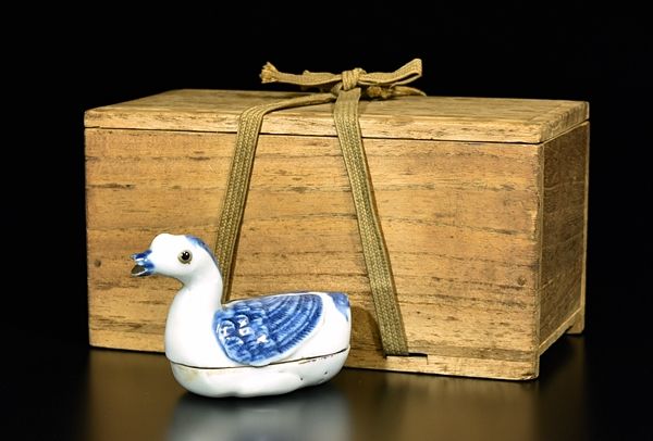 香合 茶道具 染付 -「茶道具 Yahoo!オークション 染付」(陶芸) (工芸品